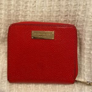 Henri Bendel Vibrant Red Leather Wallet